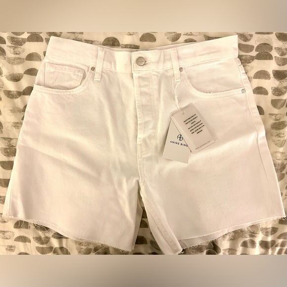 NWT Anine Bing Kit Short 28 White Denim Cutoffs - Picture 2 of 7